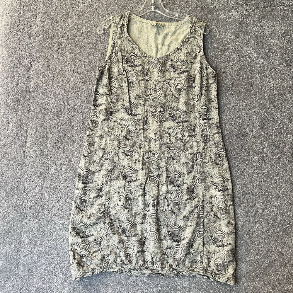 Royal Robbins Dress Womens Large Linen Rayon Sleeveless Shift Medallion Paisley